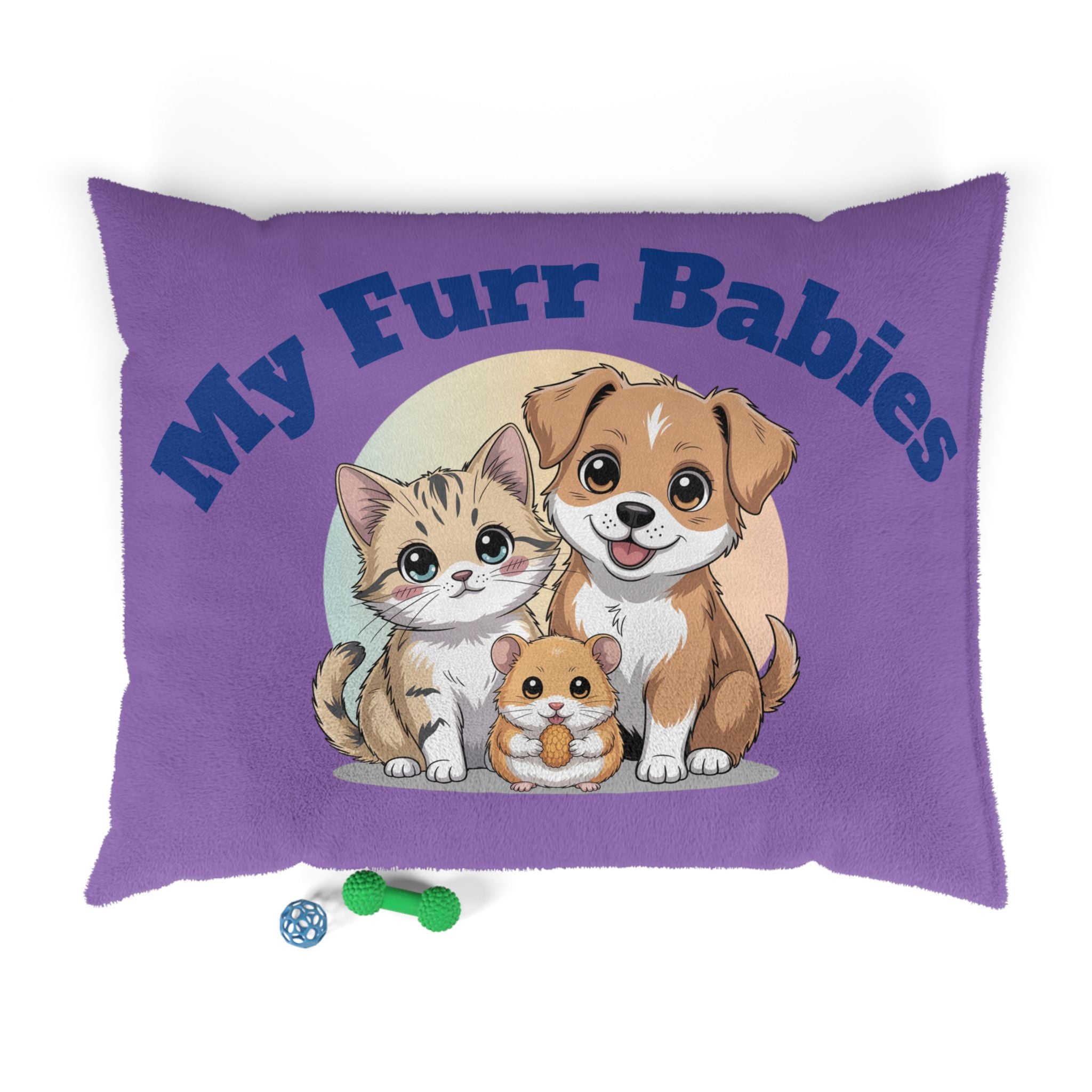 Soft Purple My Furr Babies Pet Bed