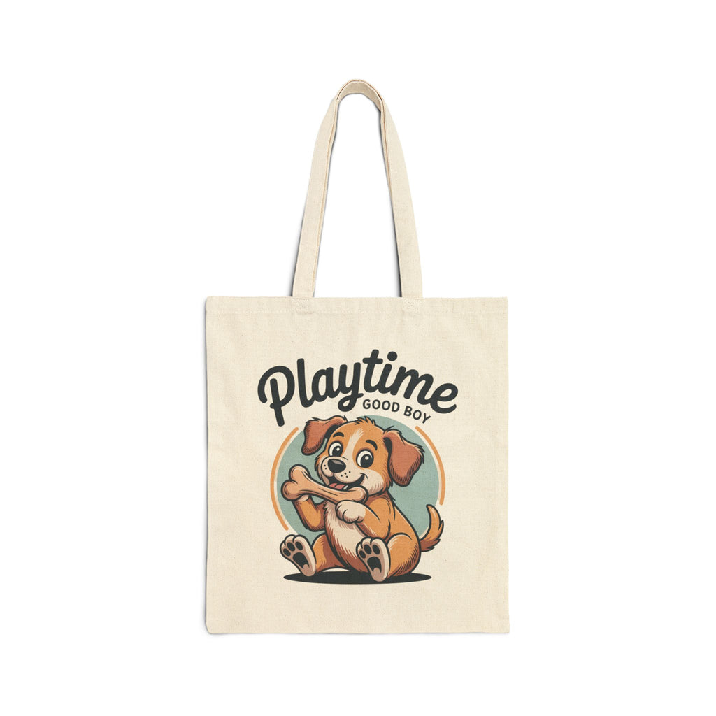Cute Puppy Cotton Canvas Tote Bag