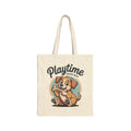 Cute Puppy Cotton Canvas Tote Bag