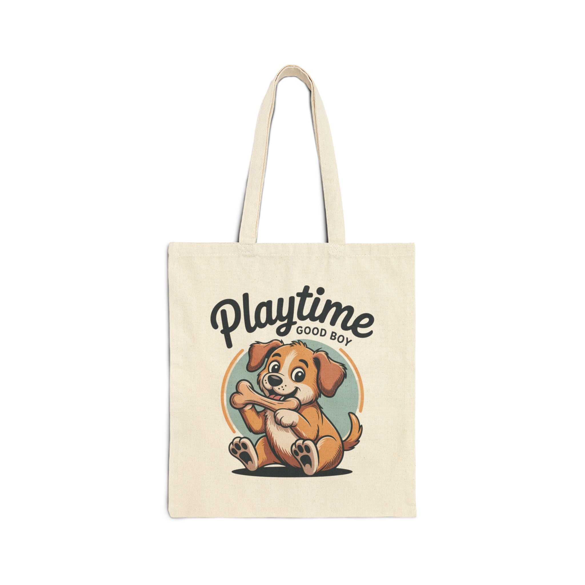 Cute Puppy Cotton Canvas Tote Bag