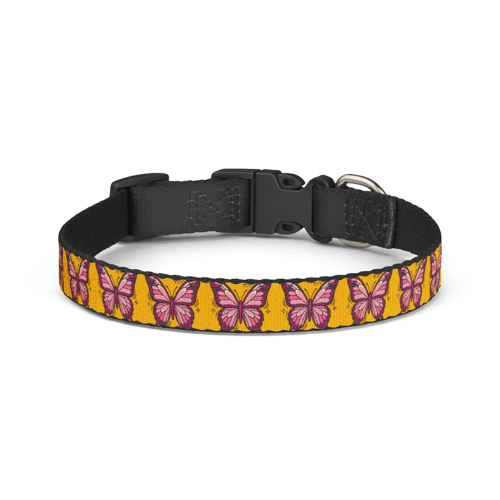 Pink Butterfly Pet Collar — Clip-On Adjustable Dog & Cat Collar