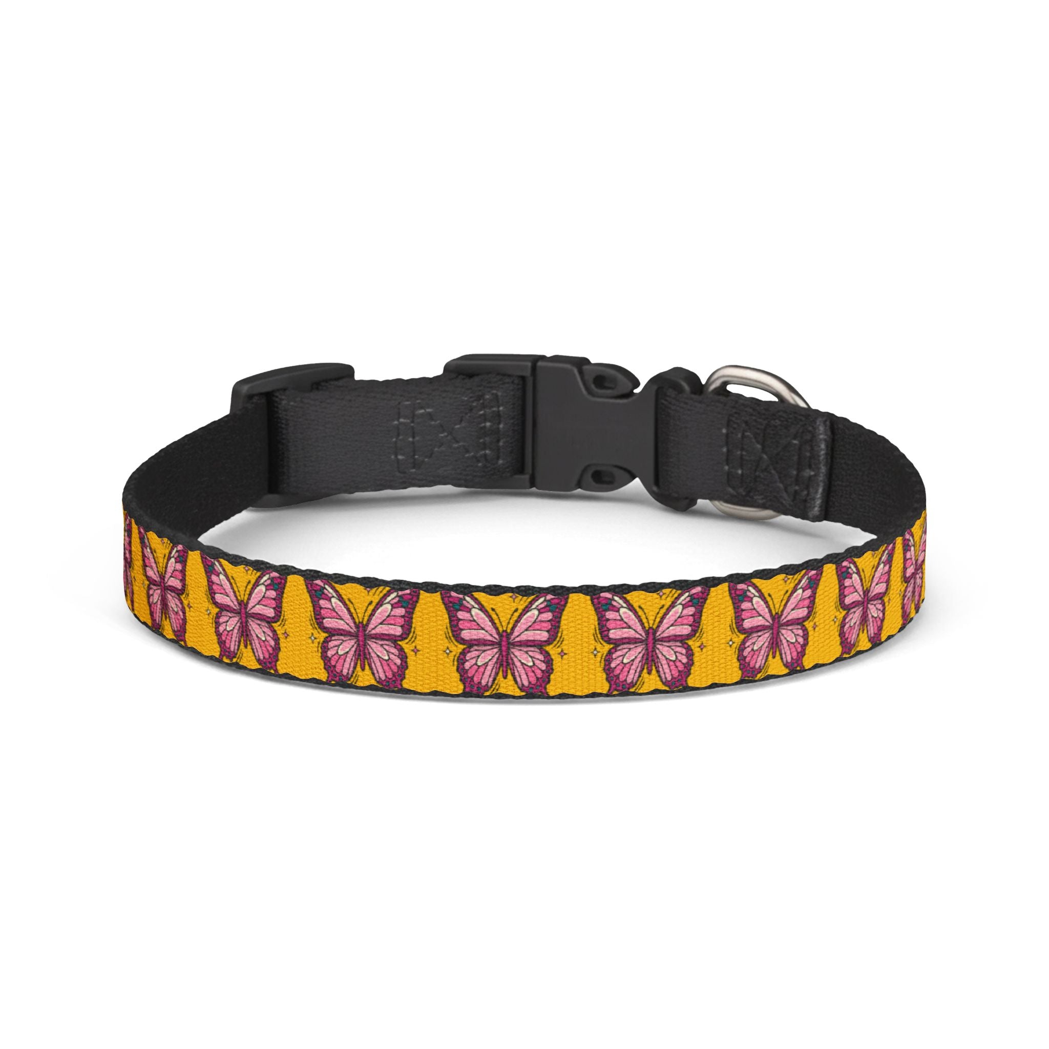 Pink Butterfly Pet Collar — Clip-On Adjustable Dog & Cat Collar