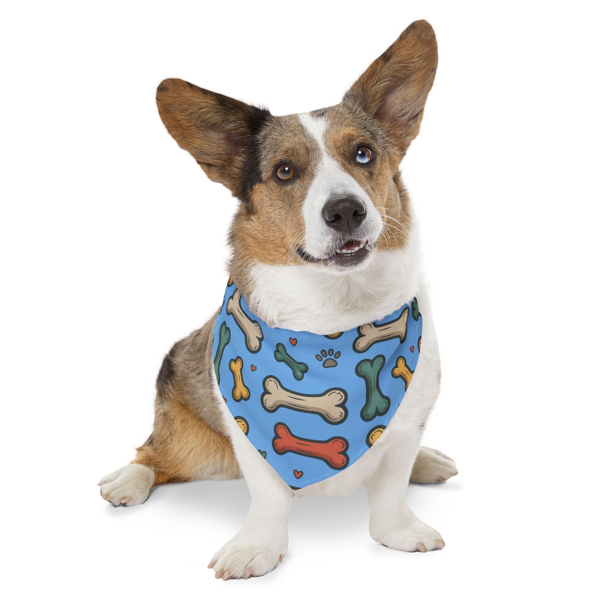 Light Blue Pet Bandana Collar