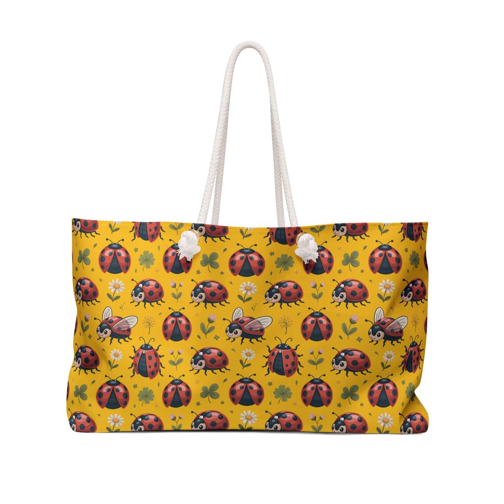 Yellow Ladybug Weekender Bag