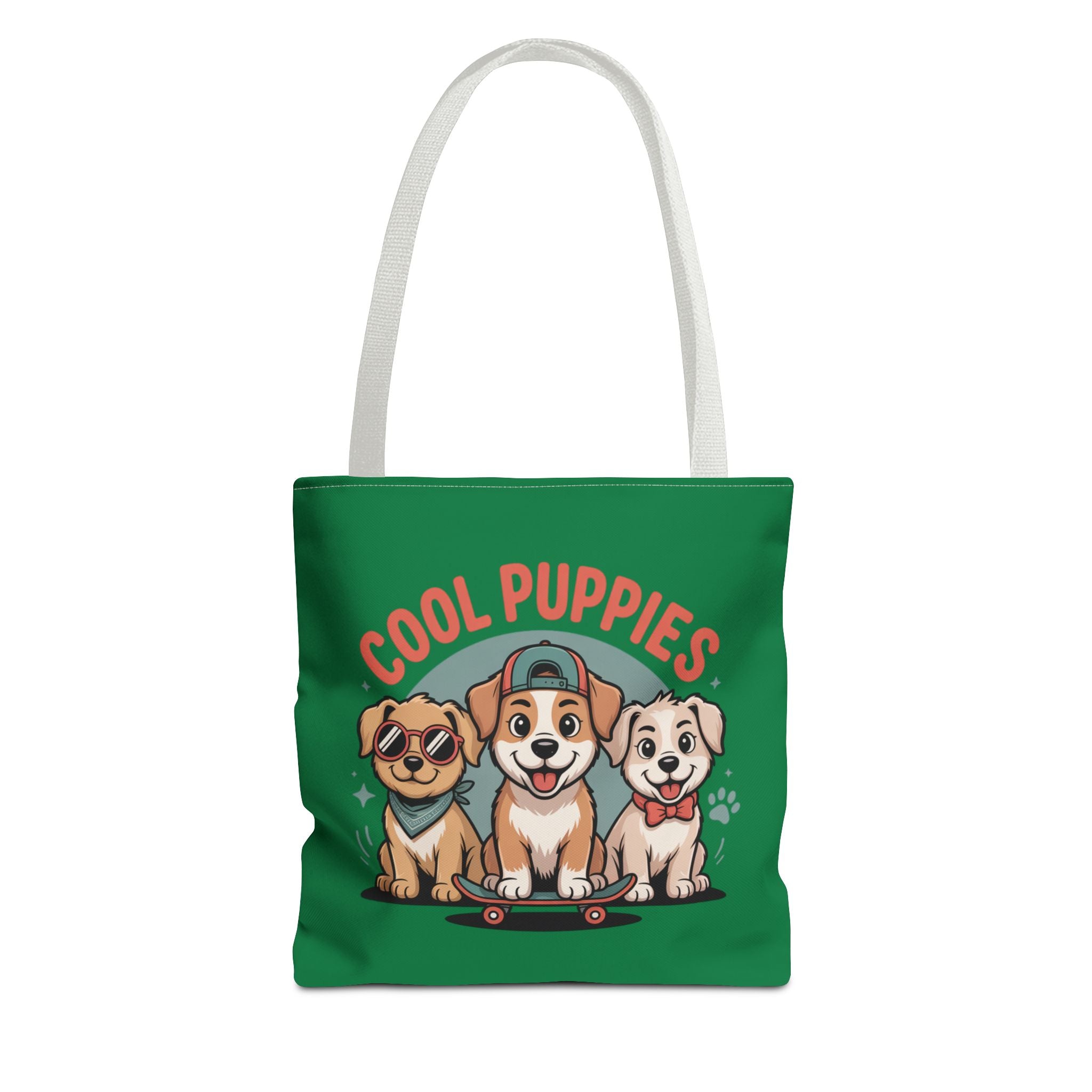 Green Cool Puppies Tote Bag