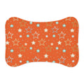 Orange Stat Pattern Pet Feeding Mat