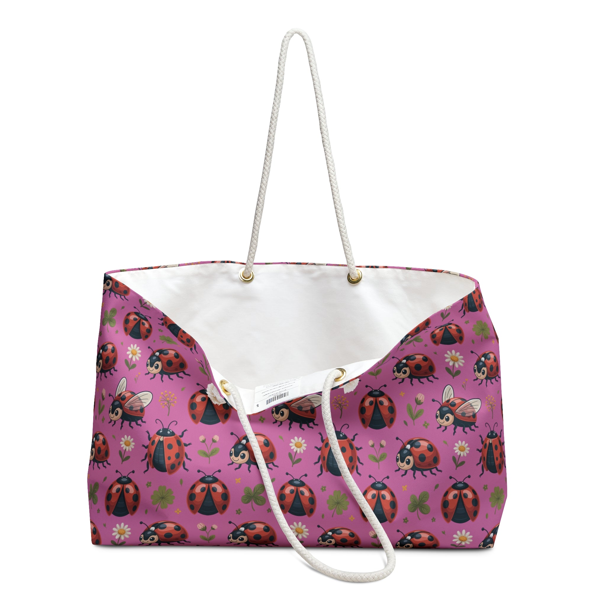 Pink Ladybug Weekender Bag