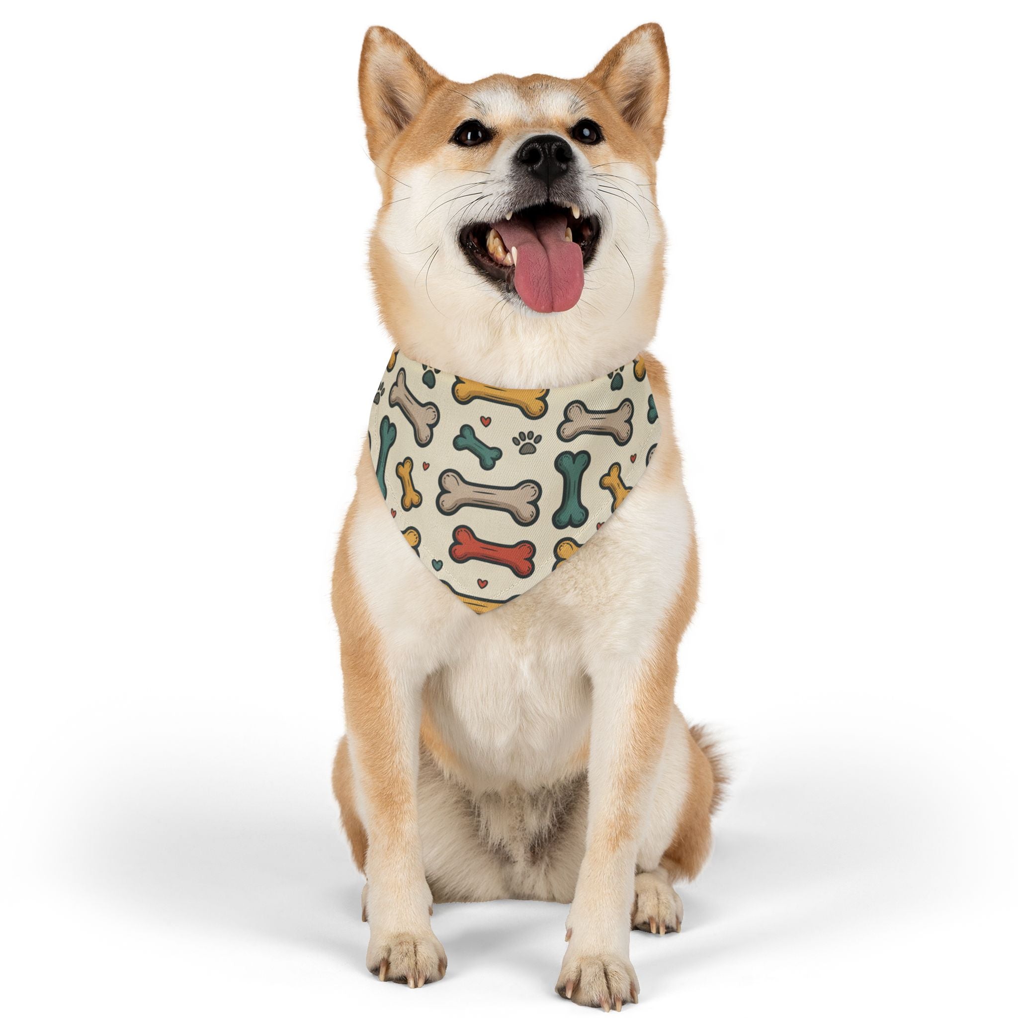Dog Bone Pattern Bandana Collar