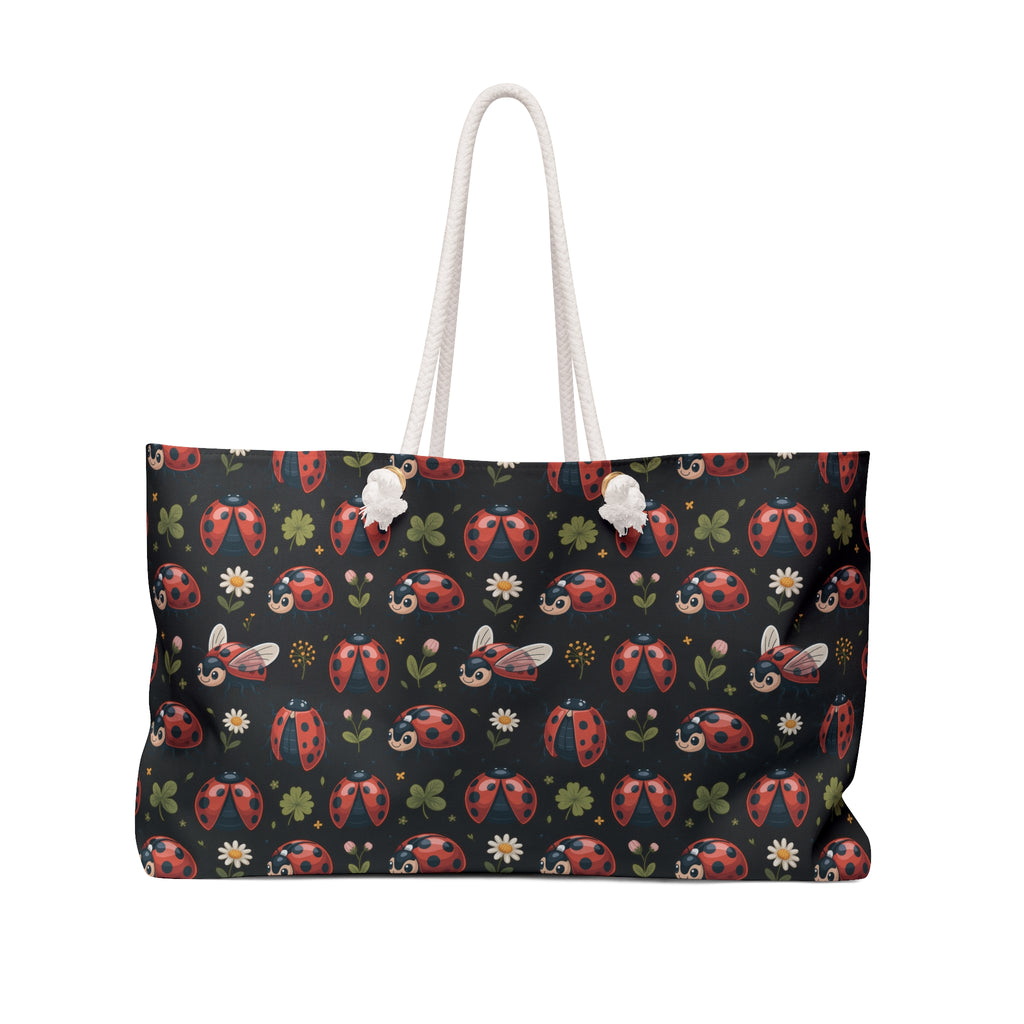 Black Ladybug Weekender Bag