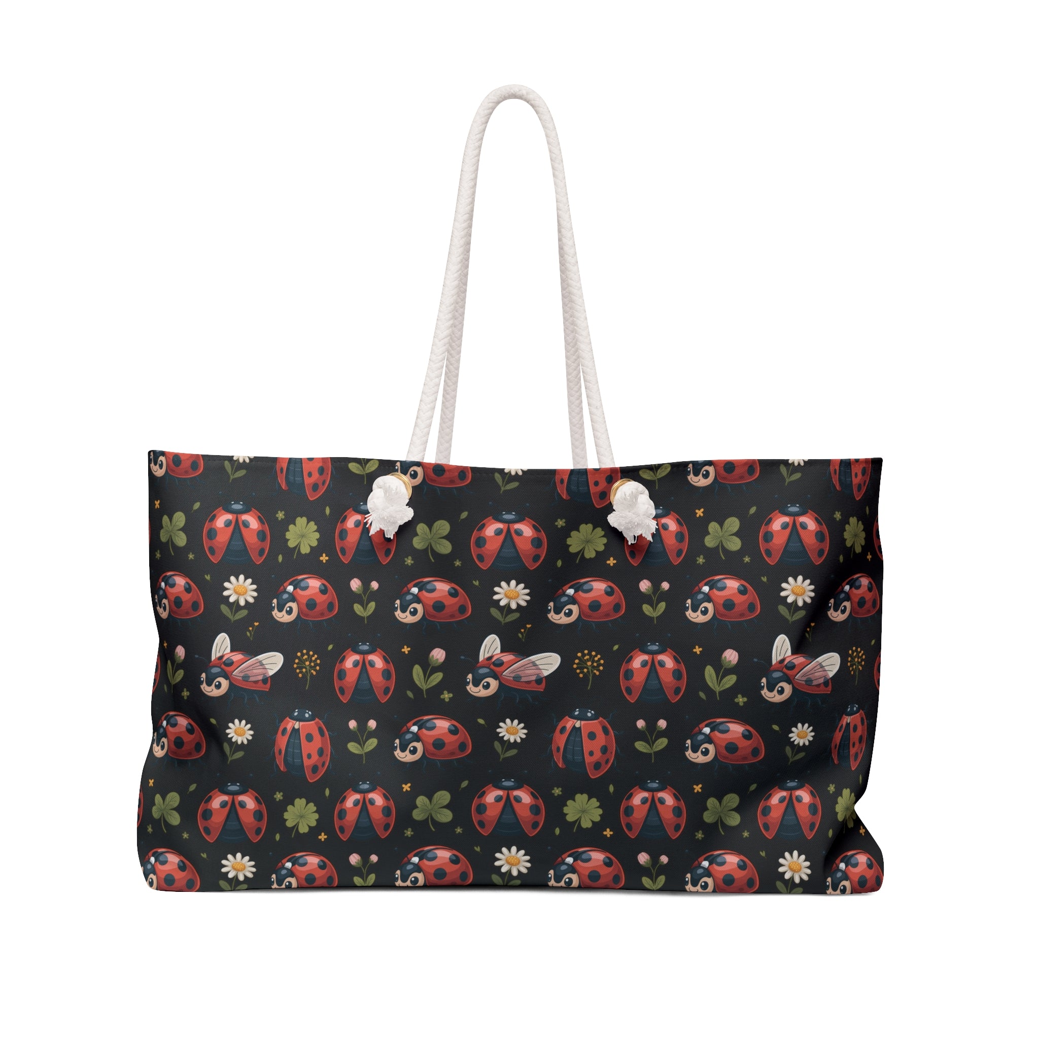 Black Ladybug Weekender Bag
