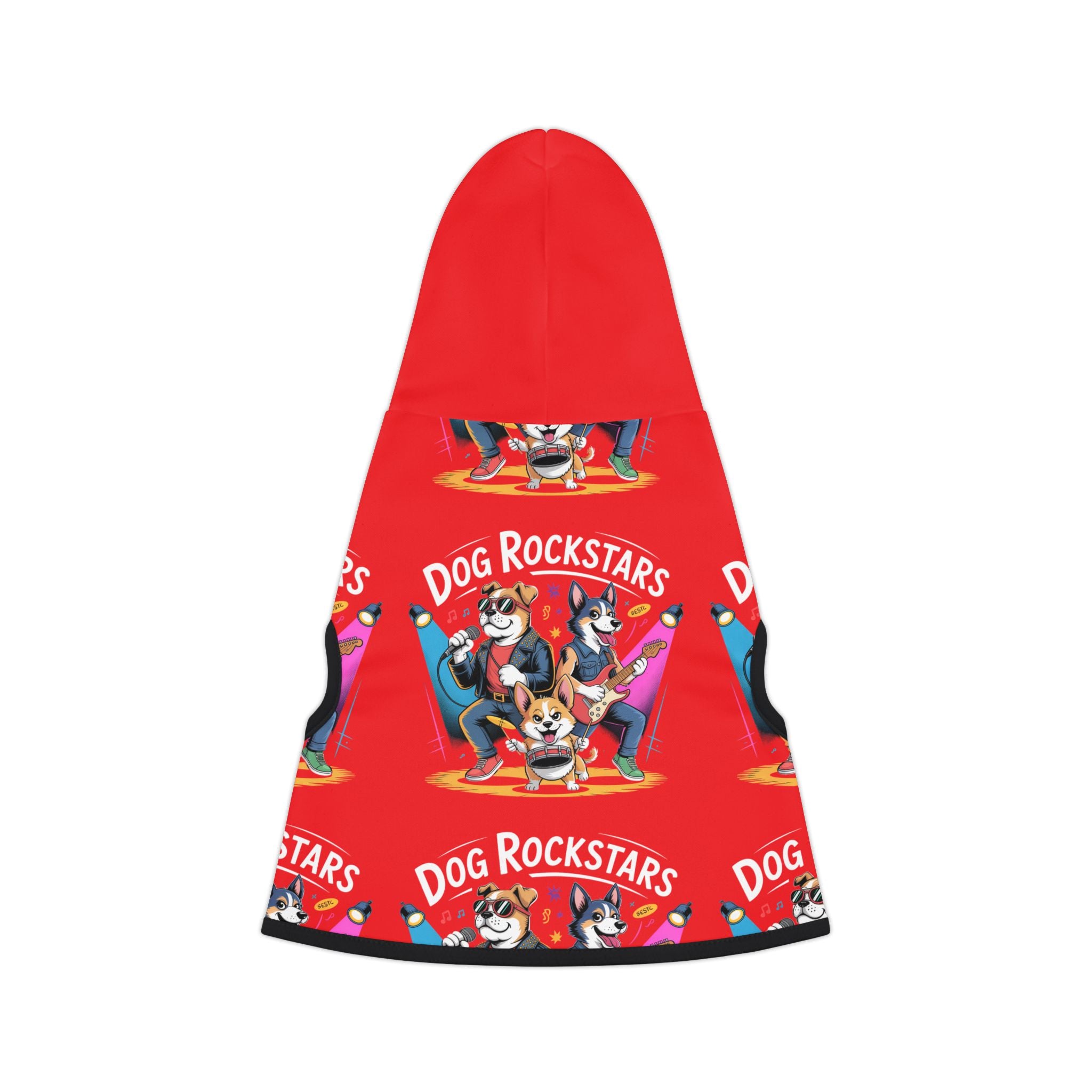 Red Dog Rockstar Pattern Hoodie