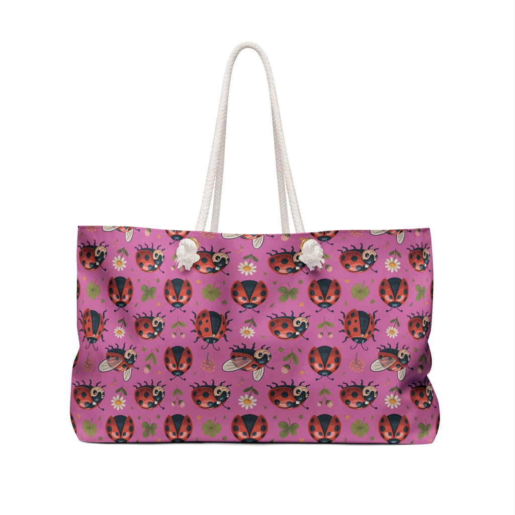 Pink Ladybug Weekender Bag