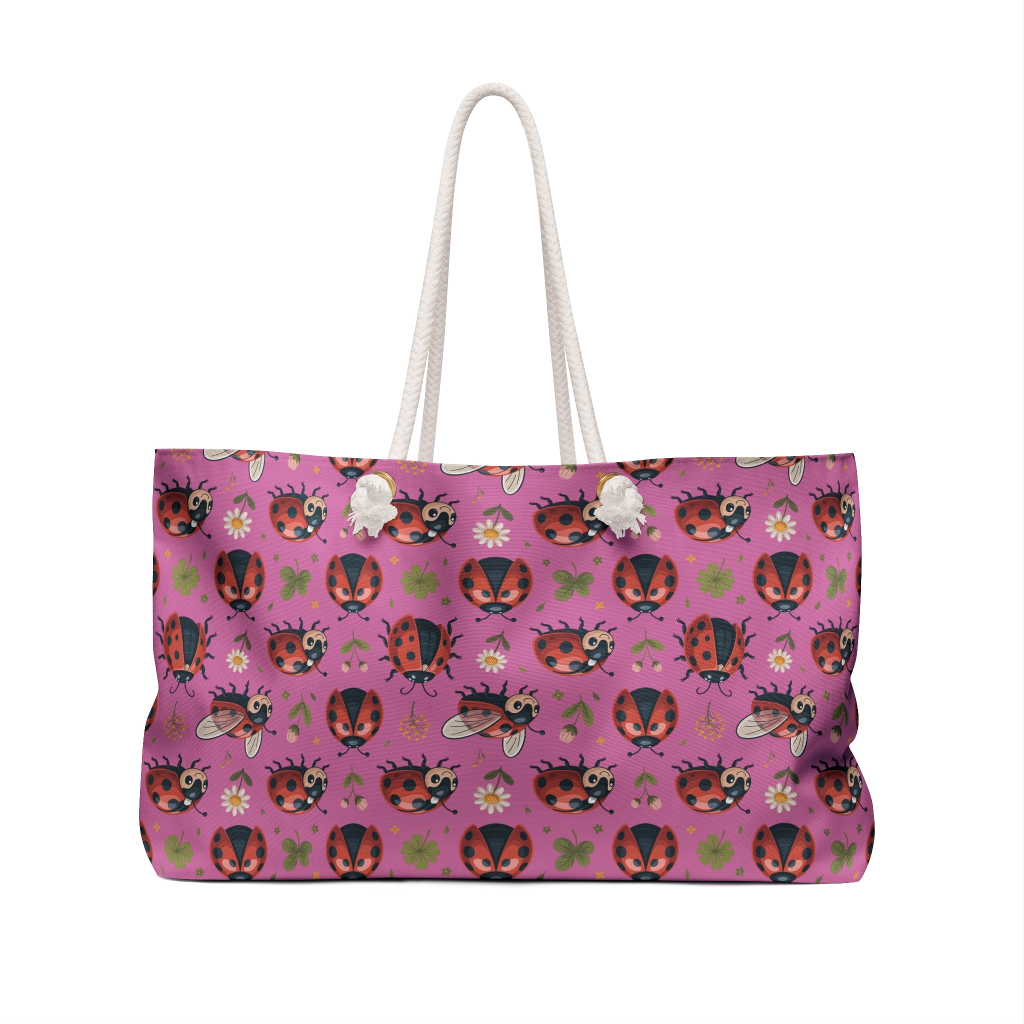 Pink Ladybug Weekender Bag