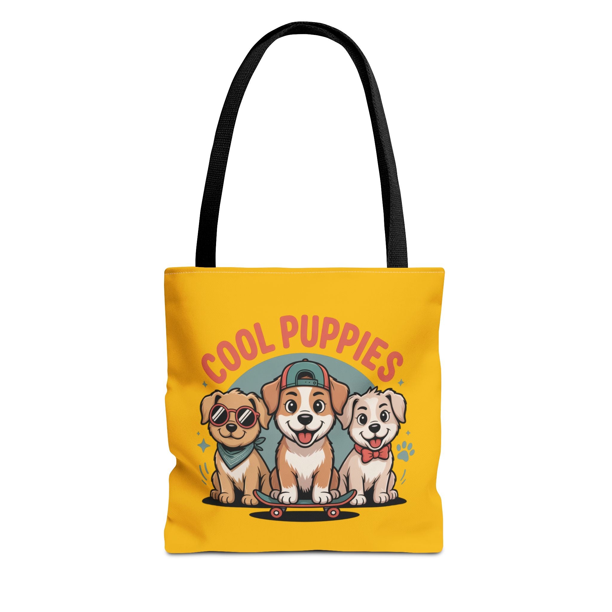 Yellow Cool Puppies Tote Bag