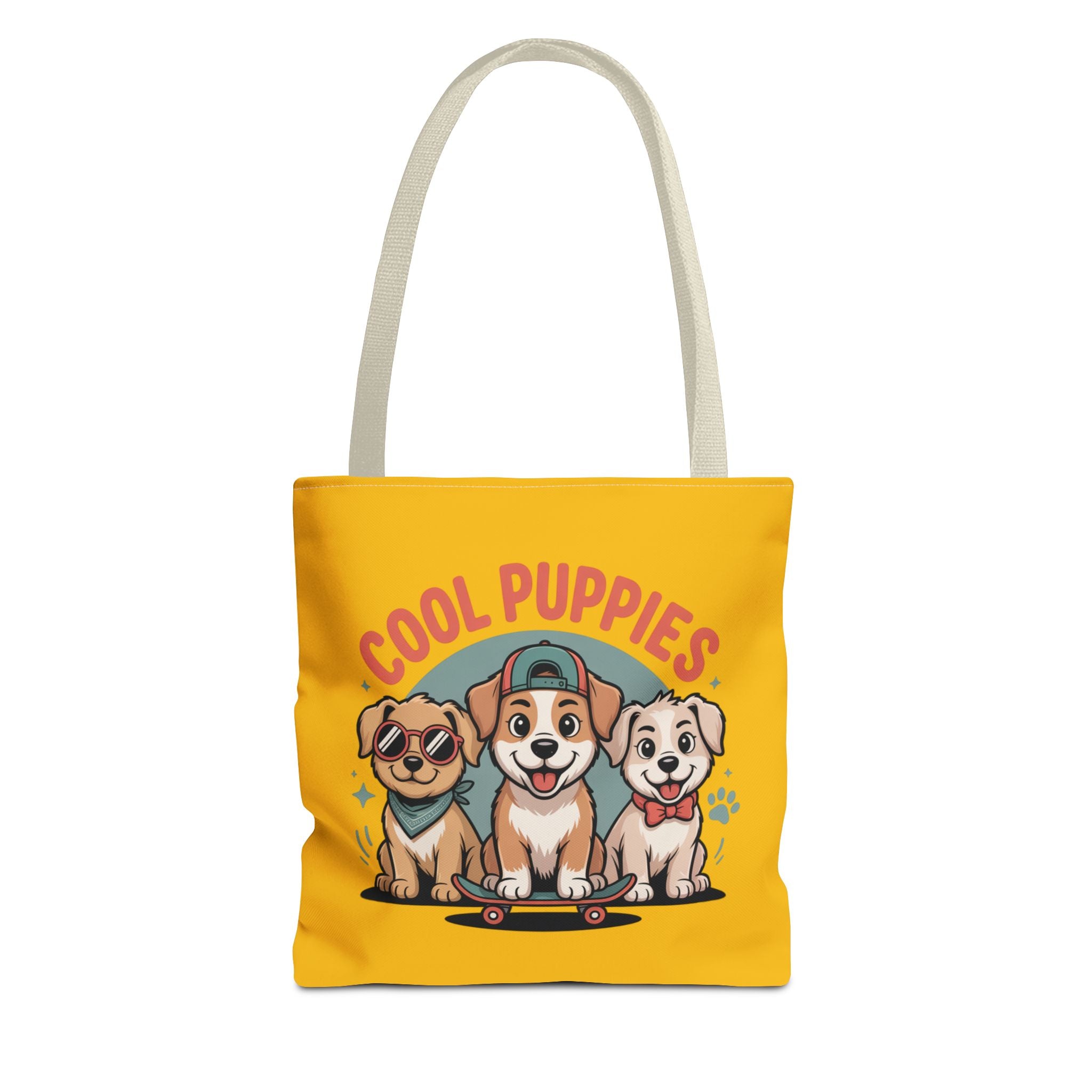 Yellow Cool Puppies Tote Bag