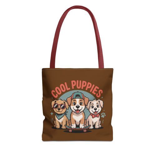 Brown Cool Puppies Tote Bag