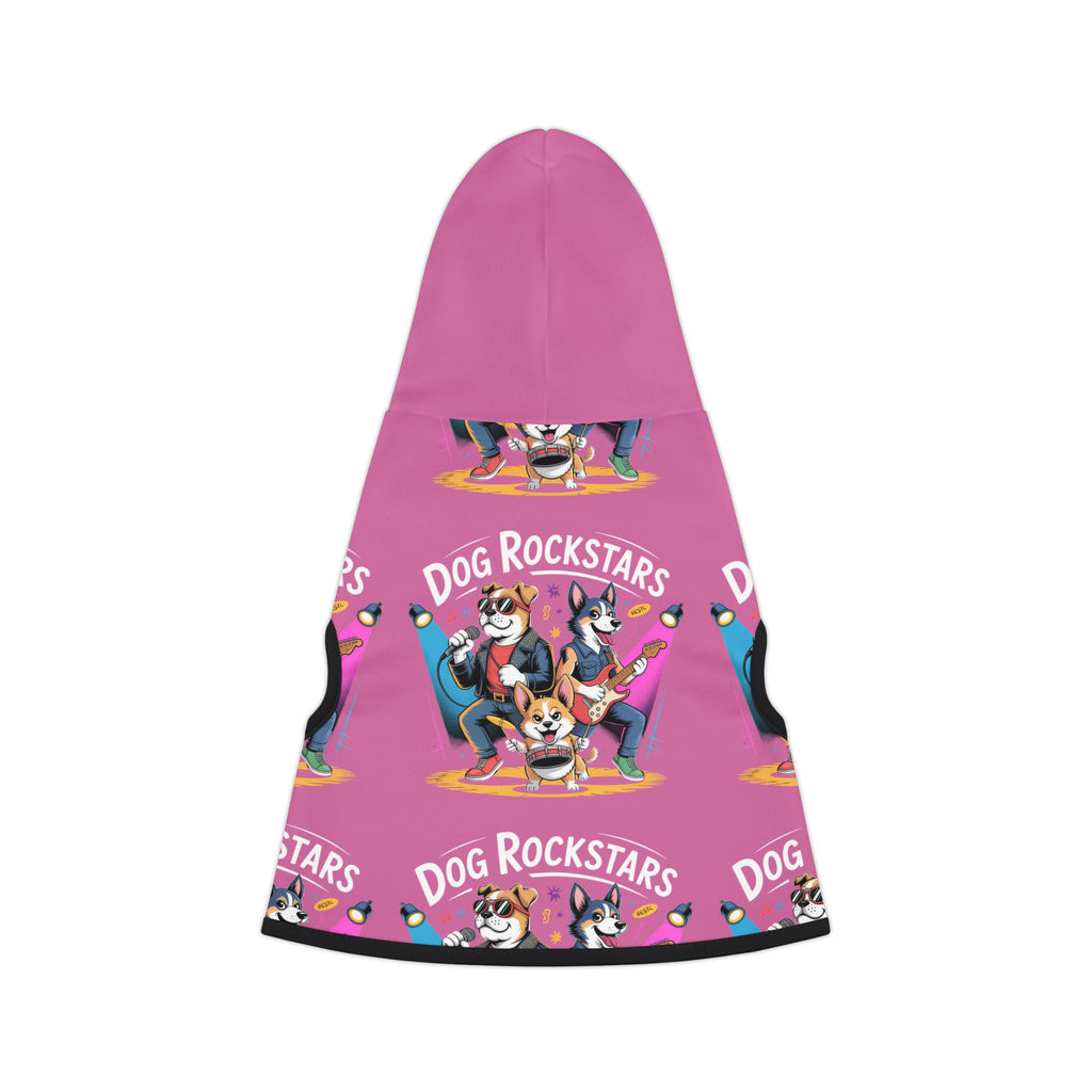 Pink Dog Rockstar Pattern Hoodie