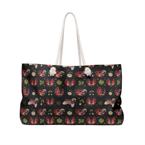 Black Ladybug Weekender Bag